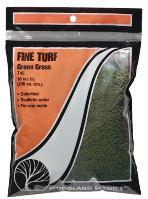 Woodland Scenics T45 Turf Fine Green Grass Bag Train Scenery for fpv drones