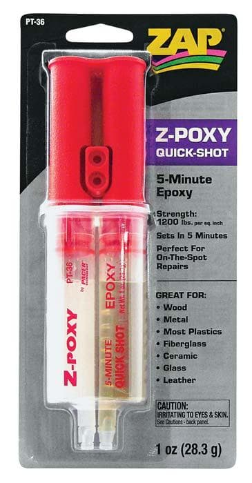 Zap PT36 Adhesives Pacer's 5 Minute Epoxy Syringe for fpv drones