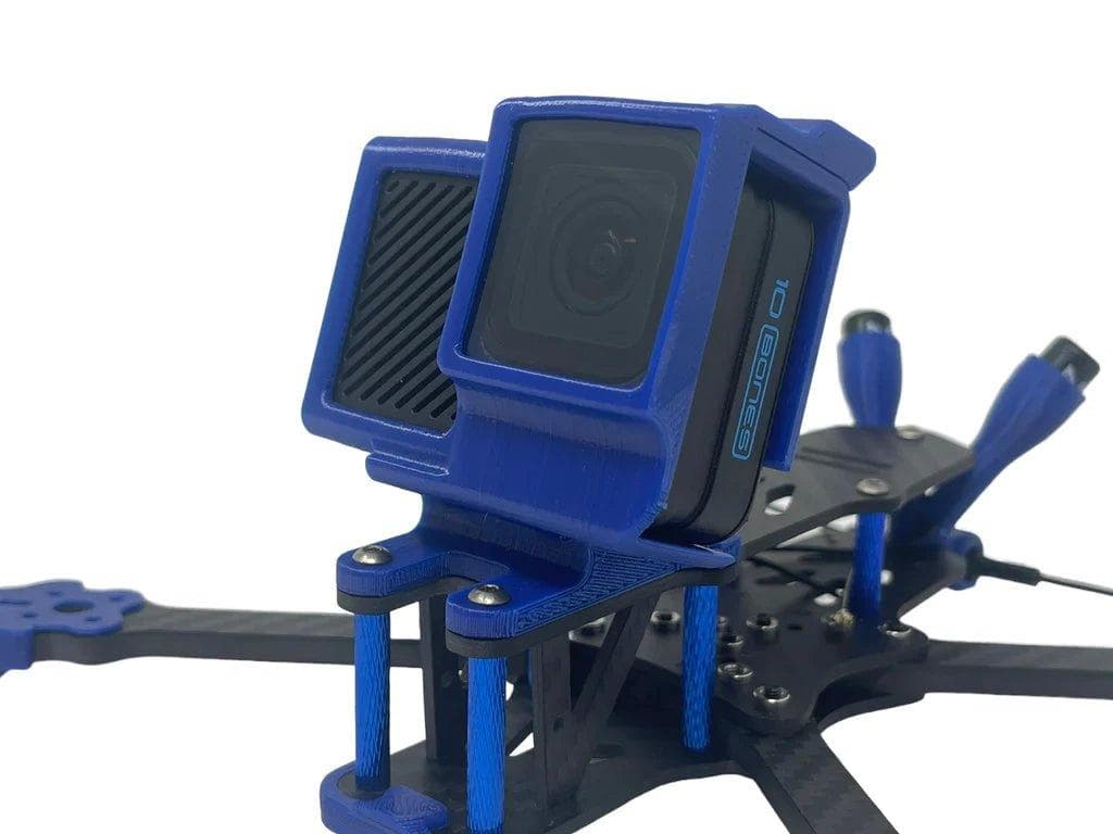 Brain3D GoPro Hero 10 Bones Mount for OG Vannystyle Frame w/ DJI O3 Upgrade - Choose Color / Angle for fpv drones