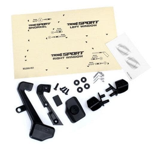 Traxxas 8119 Mirrors Side (Left & Right)/ Snorkel/ Mounting hardware For #8111 for fpv drones