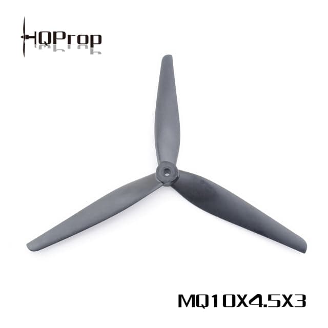 HQ MacroQuad Prop 10X4.5X3 Black Glass Fiber Reinforced Nylon - (1CW+1CCW) for fpv drones