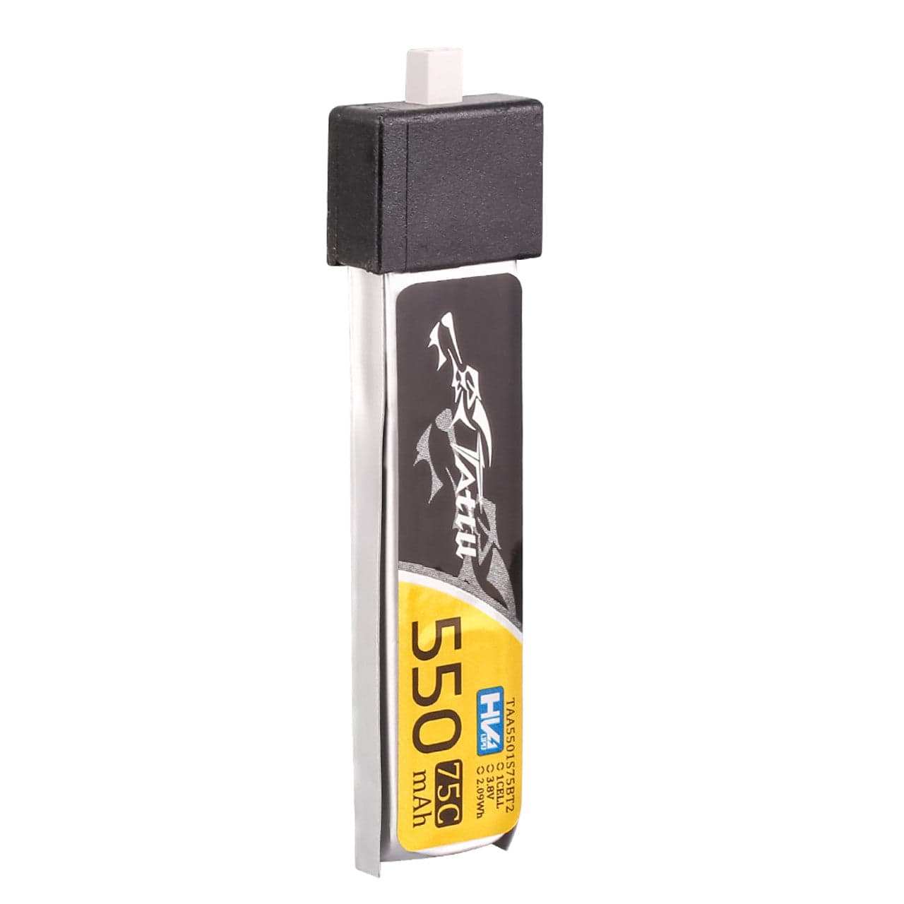 Tattu 1S 550mAh 75C 3.8V HV Lipo Battery Pack With BT 2.0 Plug (5pcs) for fpv drones 3
