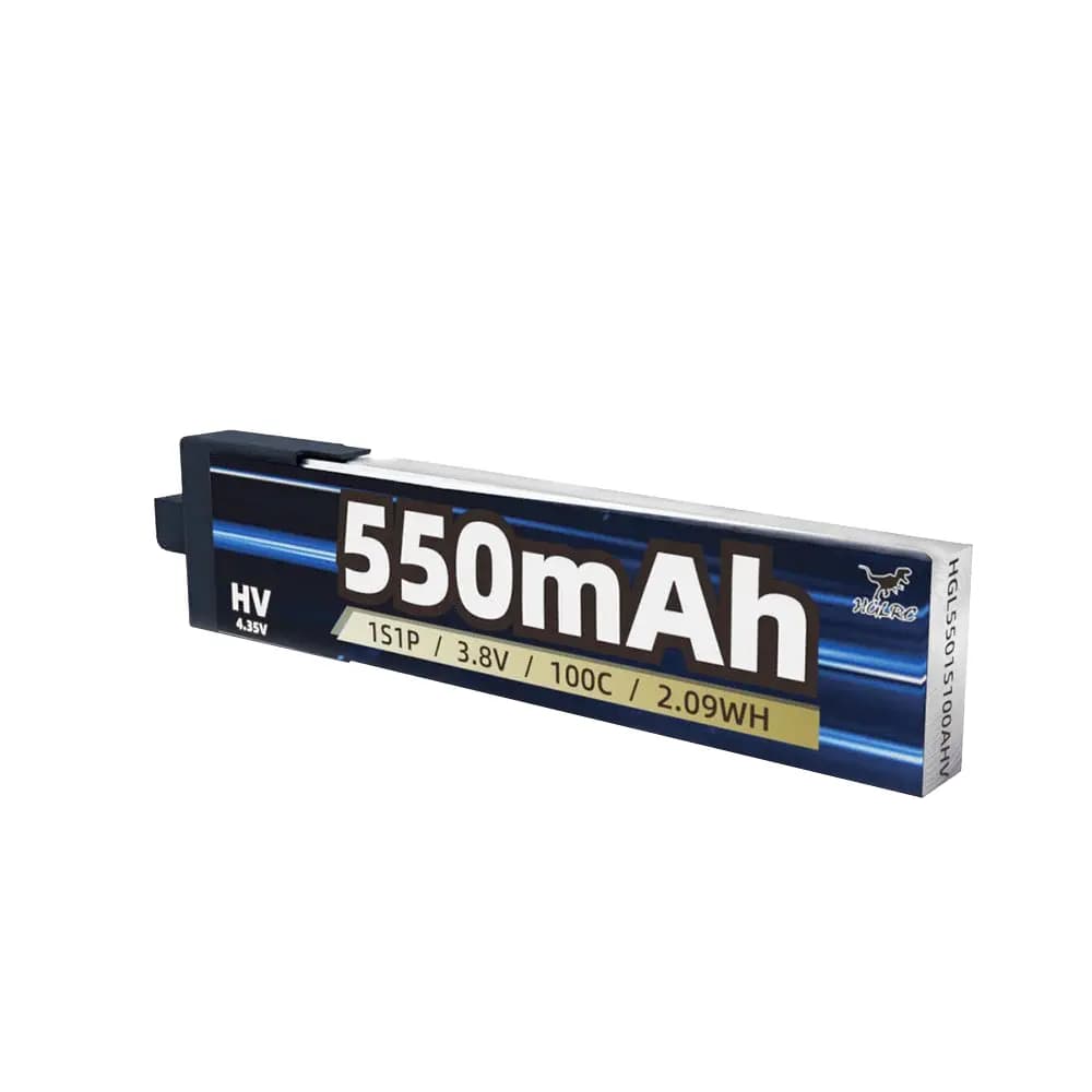 HGLRC 550mAh HV 1S LiPo Battery - A30 - 0.75 for fpv drones 1