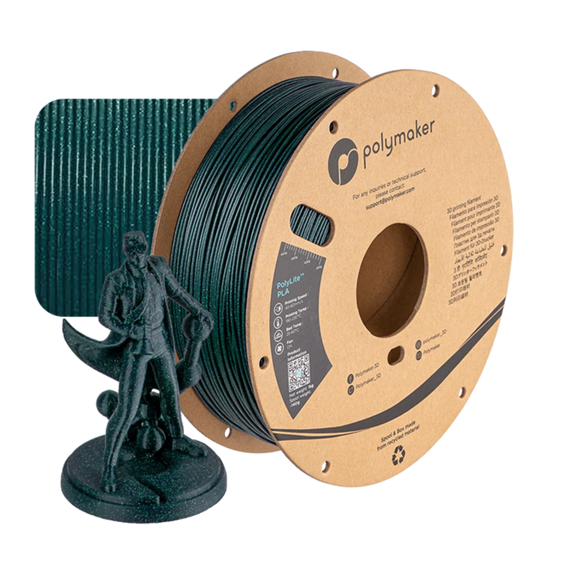 Polymaker PolyLite PLA Galaxy Filament 1kg for fpv drones 1