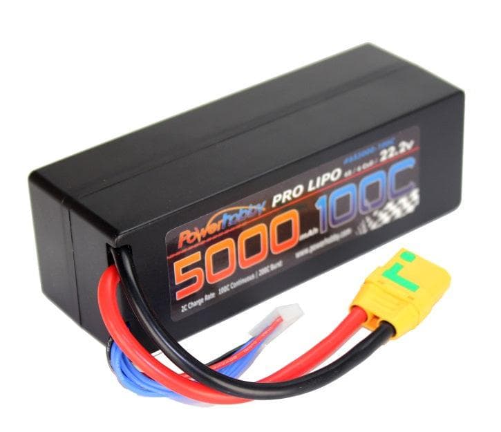 Powerhobby 6s 22.2v 5000mah 100c Lipo Battery w Xt90 Plug Hard Case 6-Cell for fpv drones 1