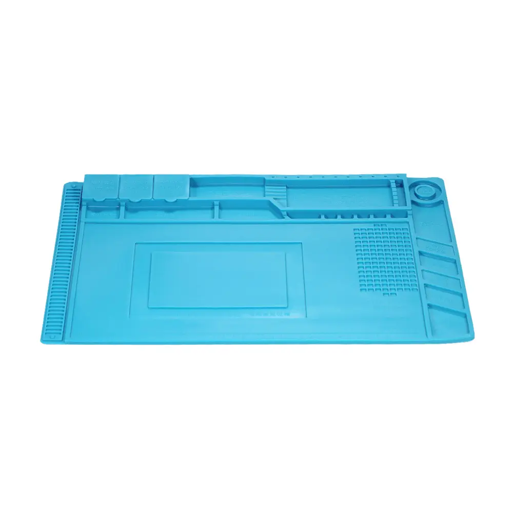 Kaisi S-160 Heat Resistant Silicone Magnetic Soldering Work Mat - 13 - Blue