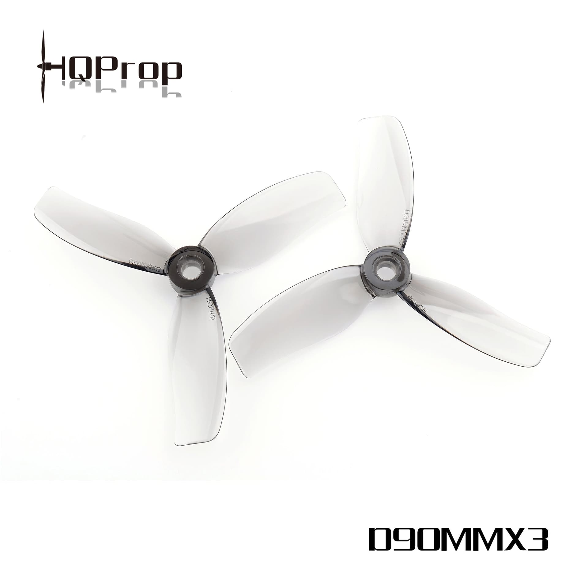 HQProp D90MMX3 for Cinewhoop Grey (2CW+2CCW)-Poly Carbonate for fpv drones