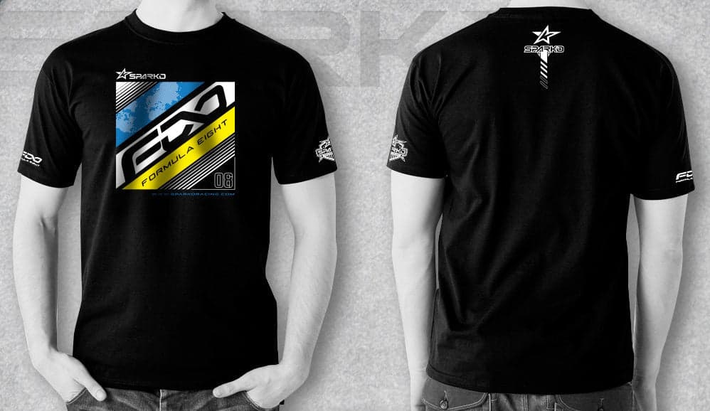 Powerhobby Sparko F8 F89008-LL SHOT SLEEVE T-SHIRT-Black with BYW-F8 Size : LL