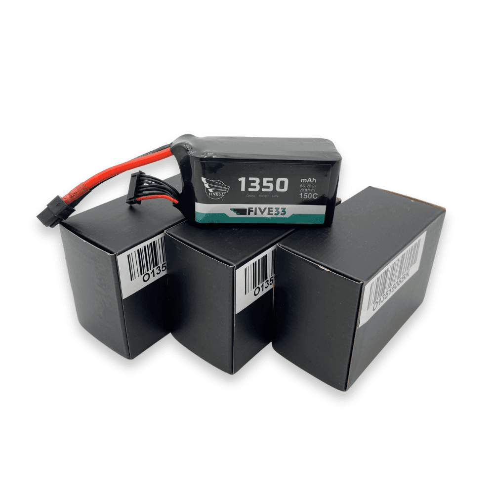 Budget Freedom Spec Lipo 1350mAh 6S (4 Pack Bundle) for fpv drones