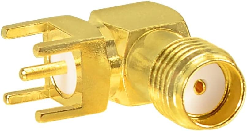 Superbat SMA Connectors Right Angle SMA Female PCB Edge Mount Connector Solder RF Coaxial Adapter for fpv drones 2