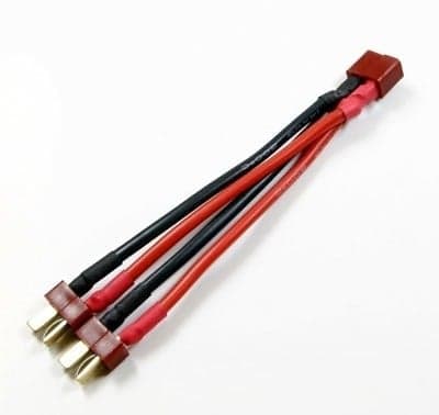 T-Shape/Deans Connection Y Cable (1 Female, 2 Male) for fpv drones 3
