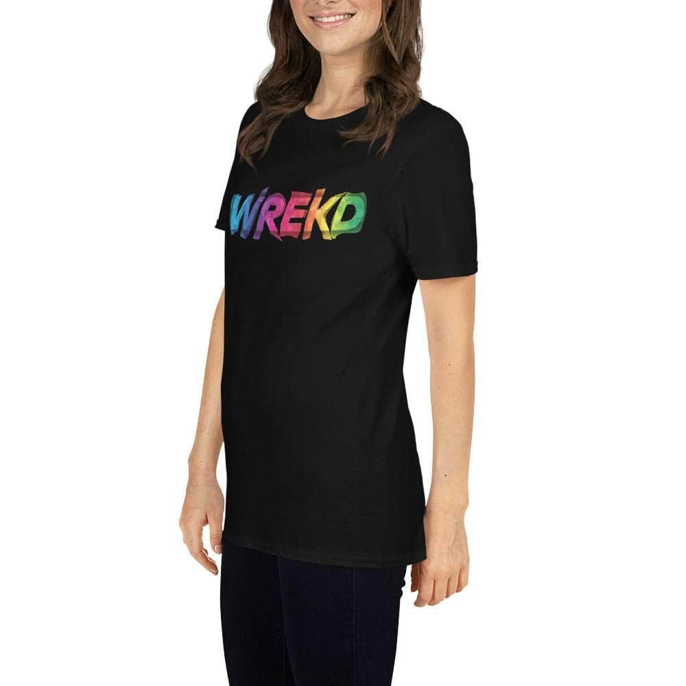 WREKD Colorful Warped Logo Unisex Tee for fpv drones 3