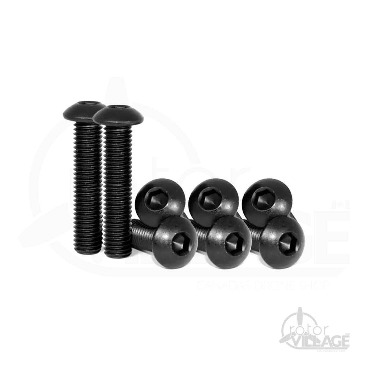 M2 x 16mm Black Steel Button Head Screw (8pk) for fpv drones 1