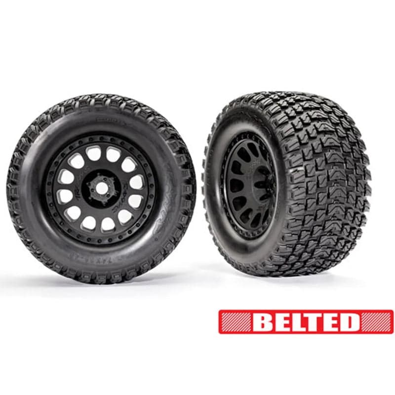 Traxxas 7862 - Belted Gravix Tires, Black Wheels w/Foam Inserts For XRT / X-Maxx for fpv drones