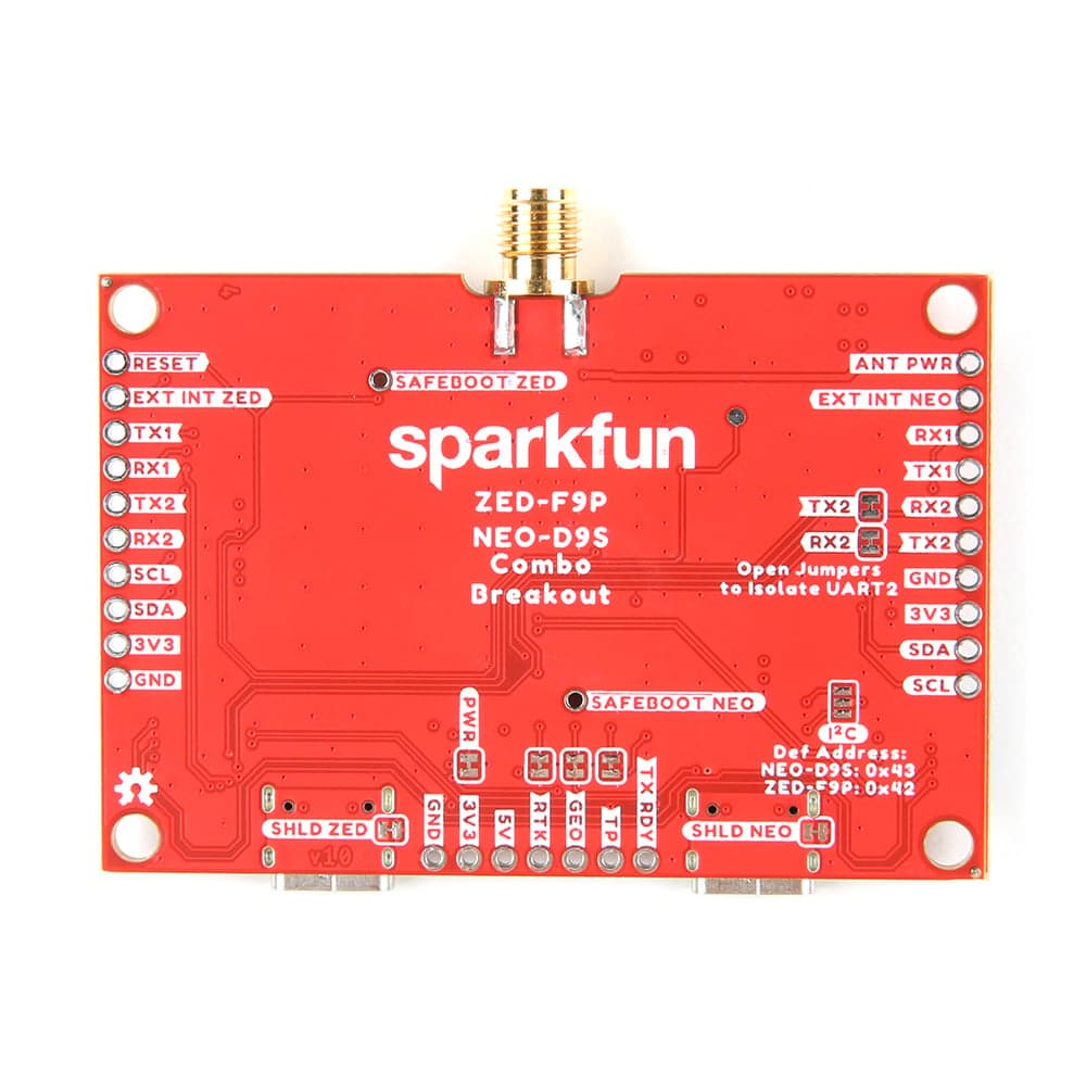 SparkFun GNSS Combo Breakout - ZED-F9P, NEO-D9S (Qwiic) [SL2] for fpv drones 2