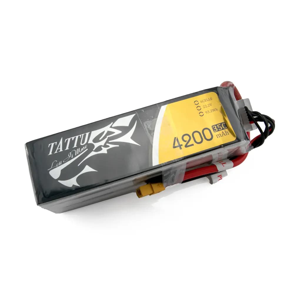 TATTU 4200mAh 6s 35c Lipo Battery - 22.2 Volt (6 Cell) for fpv drones