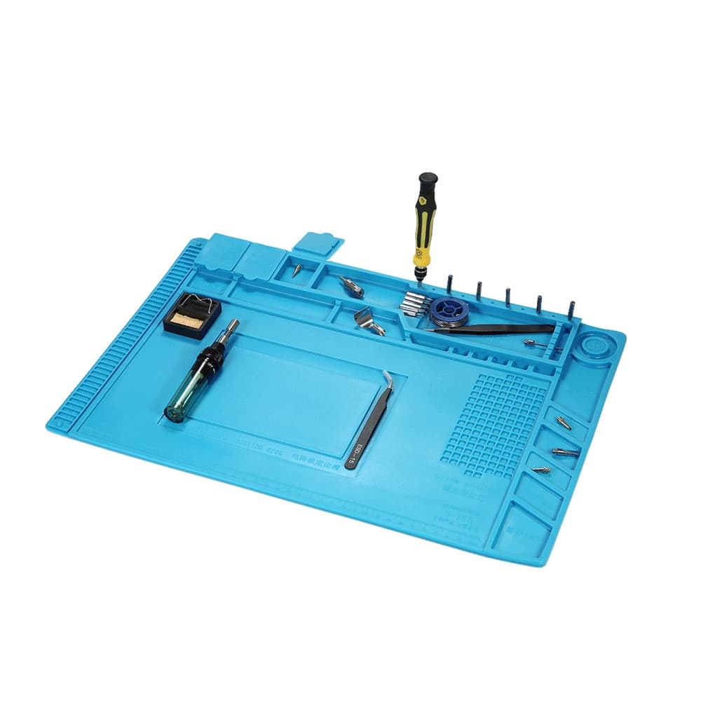 Kaisi S-160 Heat Resistant Silicone Magnetic Soldering Work Mat - 13 - Blue for fpv drones 3