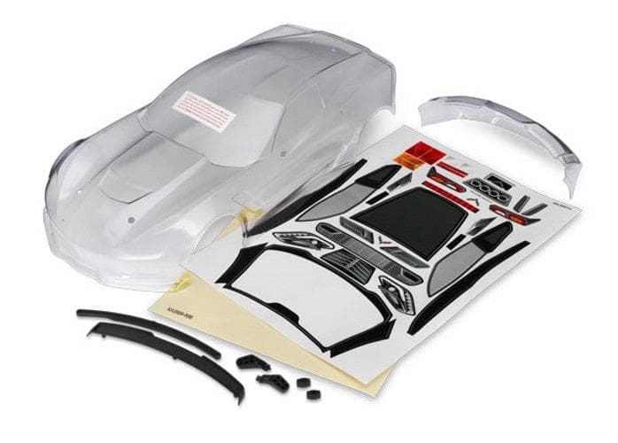 Traxxas Body Chevrolet Corvette Z06 (Clear Require Painting) 4-Tec 2.0 Ford GT for fpv drones