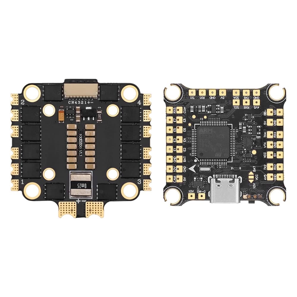 HAKRC Flytower Stack - F722 F7230 V2 FC + 50A 2-6S BLHeli_S ESC - 30.5x30.5 - 2.5 for fpv drones