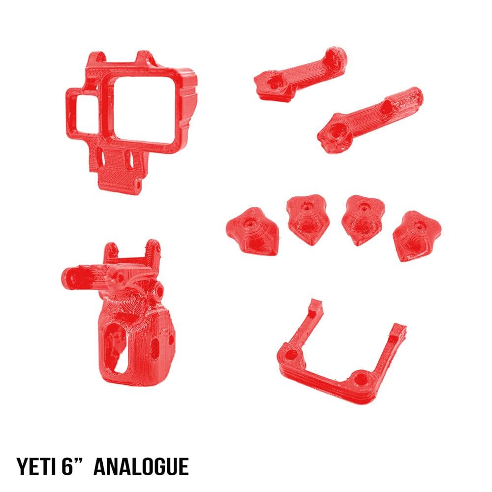 Rebel Yeti Analog 6" TPU 3D Prints Kit [Part 2 of 2] for fpv drones