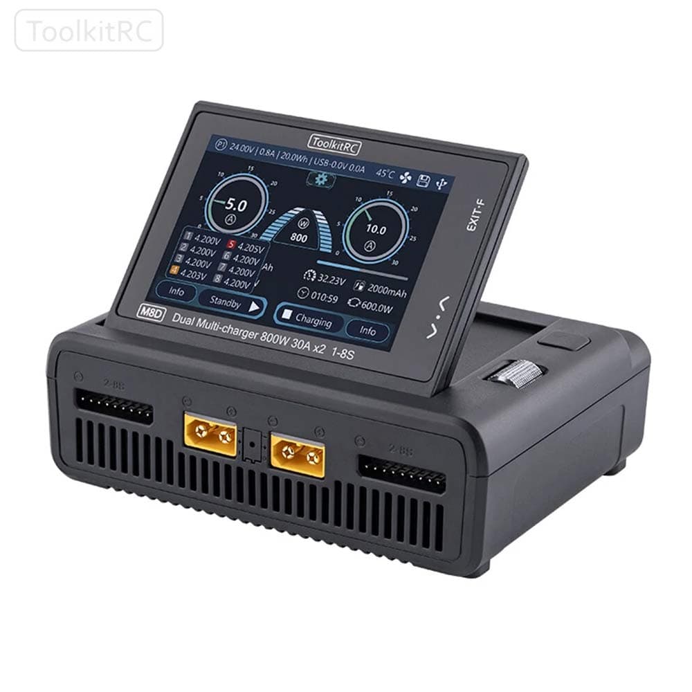 ToolkitRC M8D Acculader for fpv drones