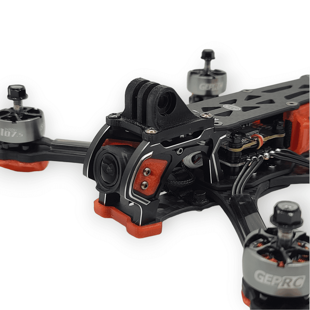 GEPRC Mark5 HD TPU GoPro Hero 8/9/10/11 Mount Base - Black for fpv drones 1