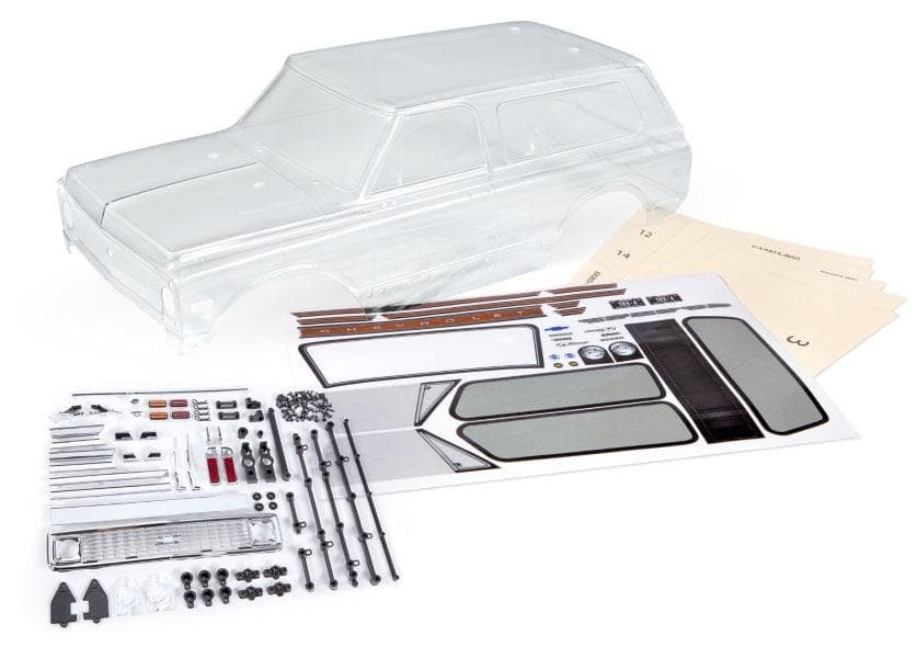 Traxxas 9111 TRX-4 1972 Chevrolet Blazer Clear Rock Crawler Body for fpv drones