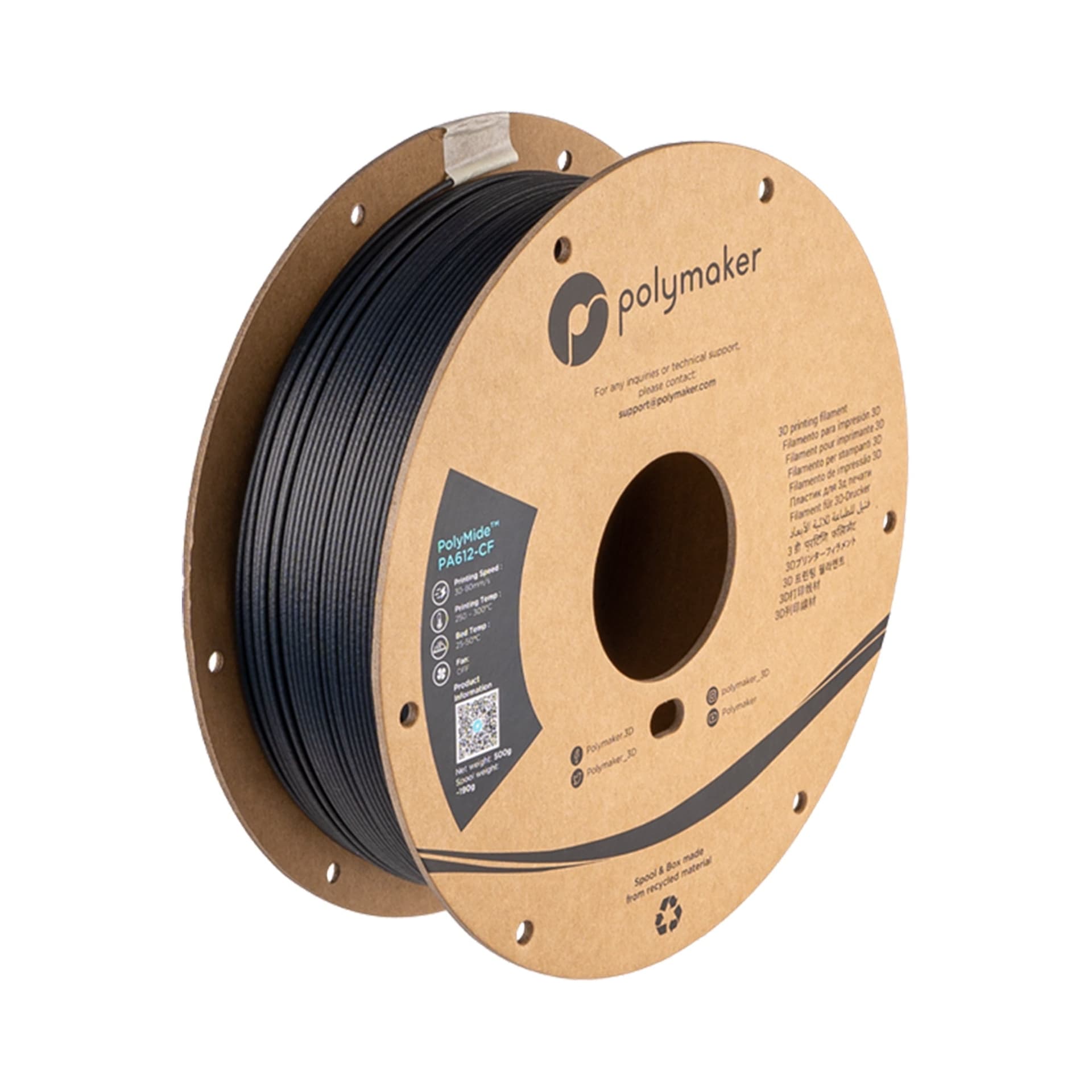 Polymaker Fiberon PA612-CF15 PolyMide PA612-CF Nylon 1.75 Filament 500g for fpv drones