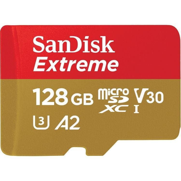 SanDisk 128GB Extreme microSDXC UHS-I Card SDSQXAA-128G-GN6MN for fpv drones