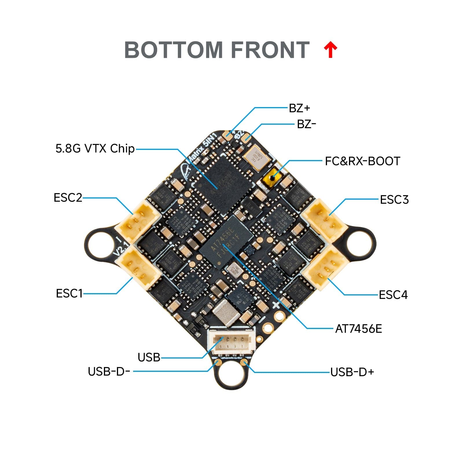 BETAFPV Matrix 1S 5-in-1 II Brushless Flight Controller - The Ultimate Whoop FC for fpv drones 1