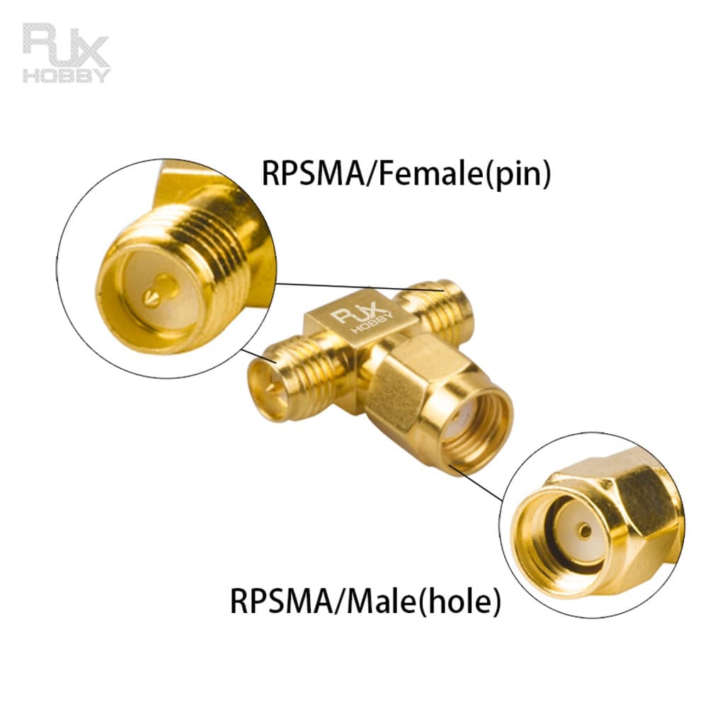 3-weg RP-SMA (Female) naar 2 Dual RP-SMA (Female) Adapter (2 stuks) for fpv drones 2