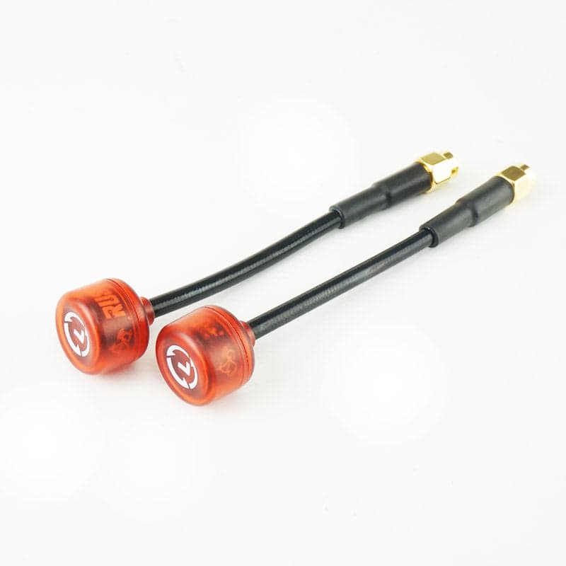 RUSHFPV Cherry Ultra Extended 5.8GHz SMA Antenna 2 Pack - RED - (RHCP or LHCP) for fpv drones 1