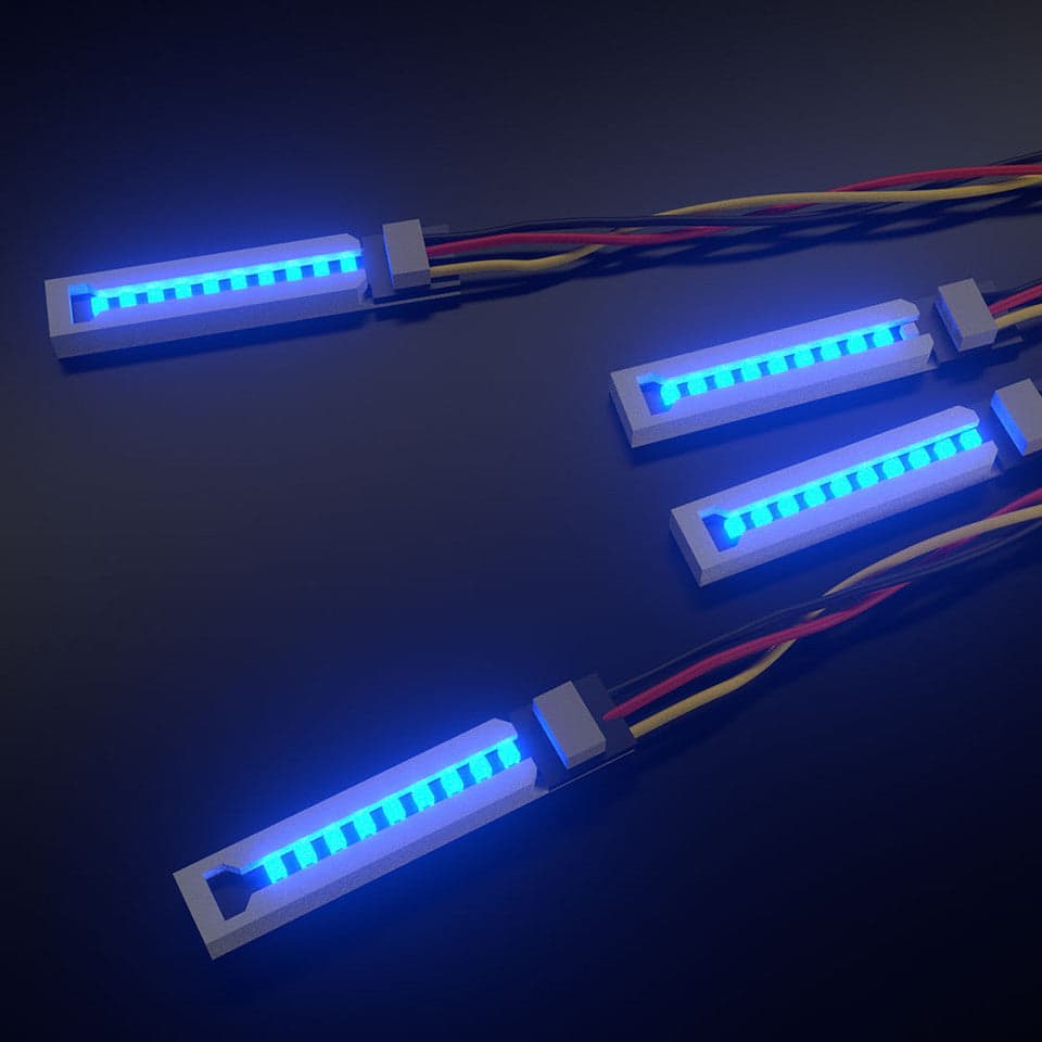 Oxbot Champ Racing LED Strip Kit (4-Pack, 10 LEDs per Strip)