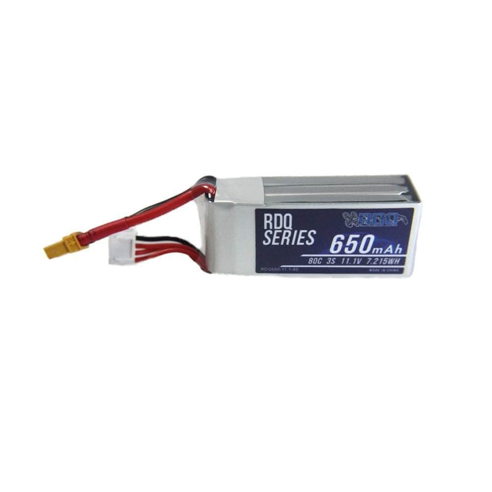 RDQ Series 11.1V 3S 650mAh 80C LiPo Micro Battery (Square Type) - XT30 for fpv drones 1
