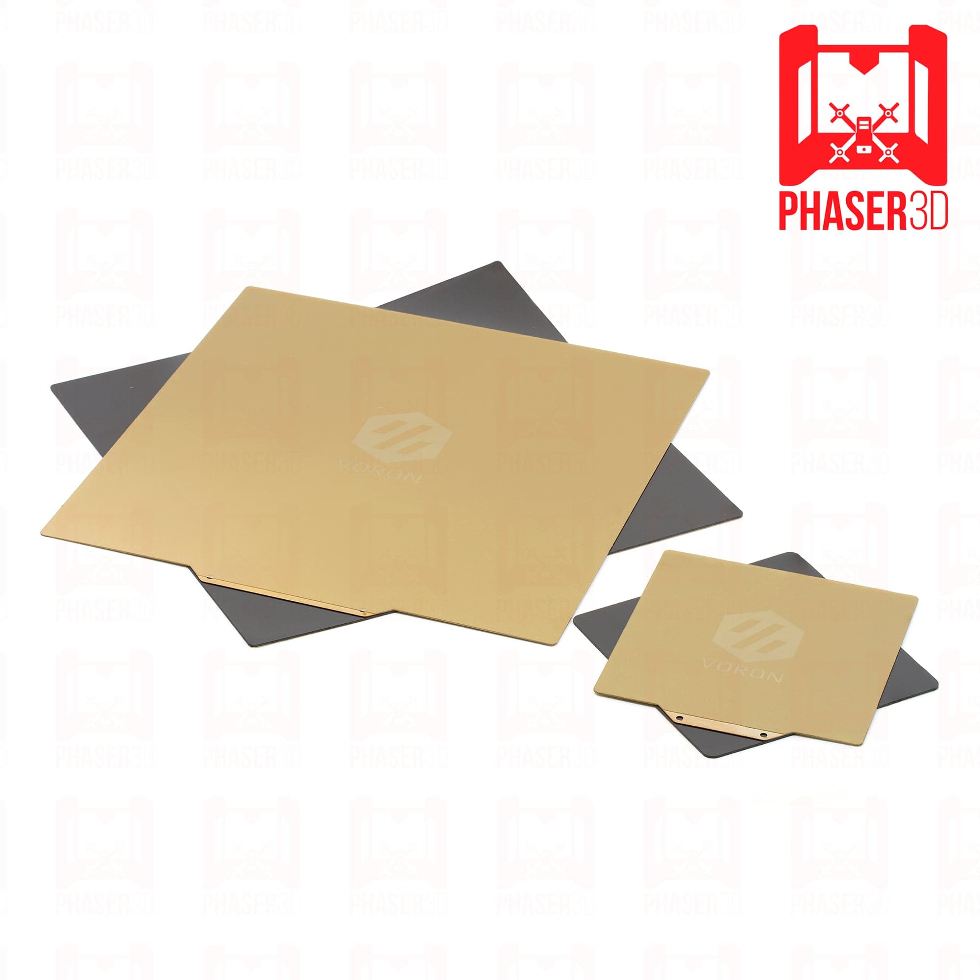 Energetic 355x355mm SINGLE SIDED Textured Gold Spring Steel Sheet (Suits Voron 350mm) for fpv drones 3