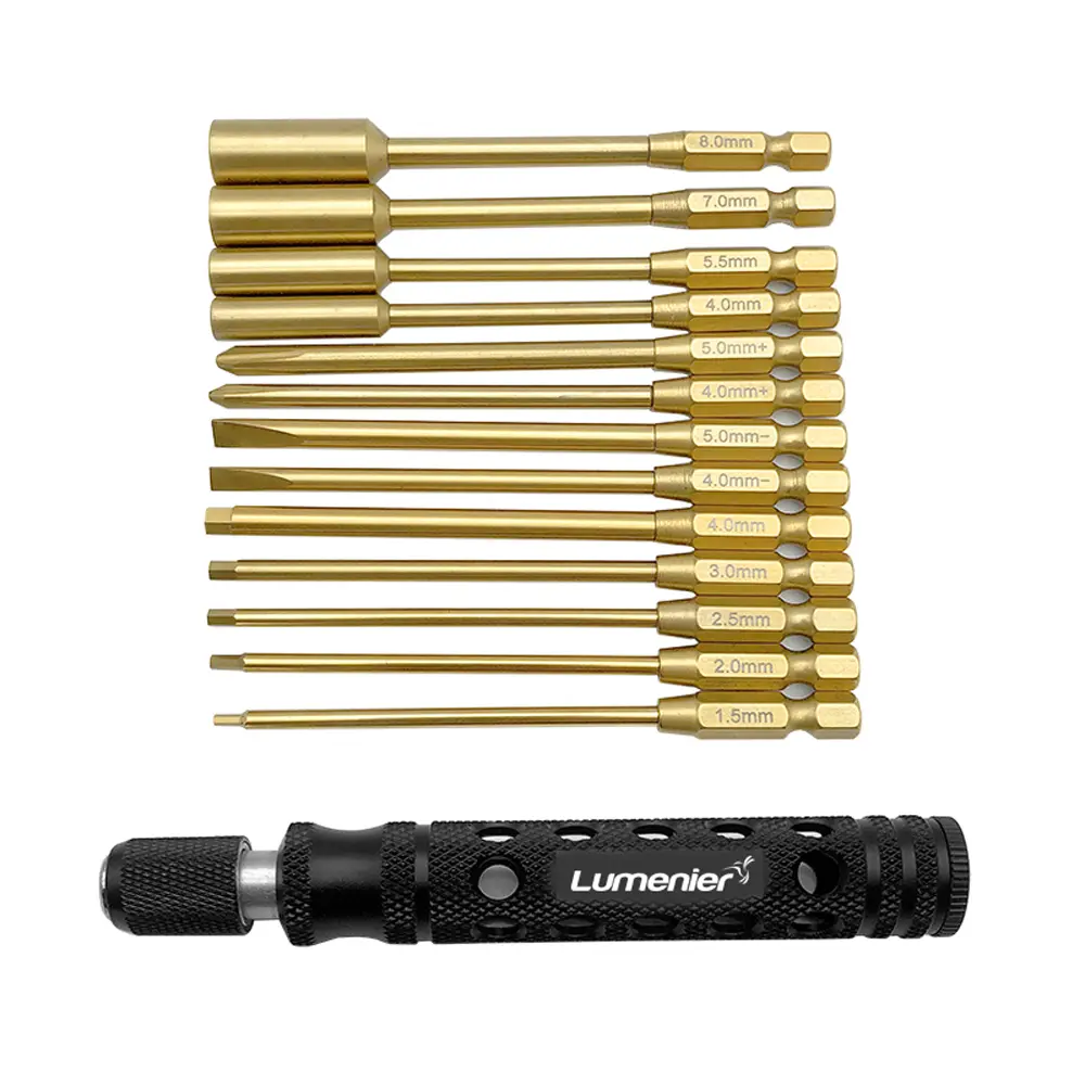 Lumenier 14-in-1 FPV Hex Screwdriver Kit - Black/Blue/Red - 2.5 