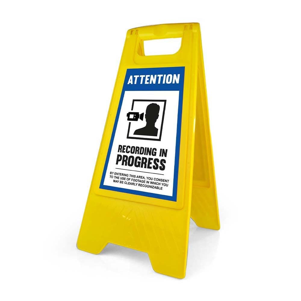 Warning Sign - Standard - Recording in Progress - English for fpv drones 1