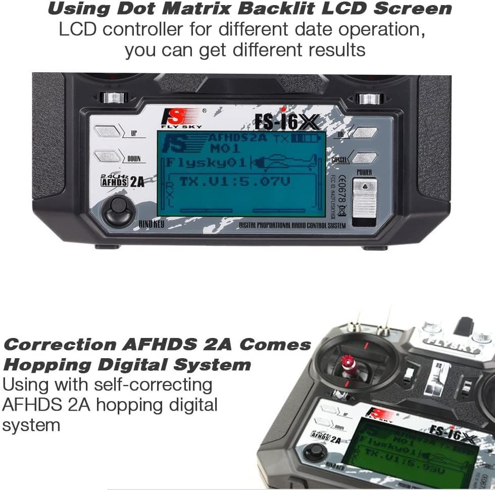Flysky FS-i6X 10CH 2.4GHz AFHDS RC Transmitter w- X6B Receiver for fpv drones 2