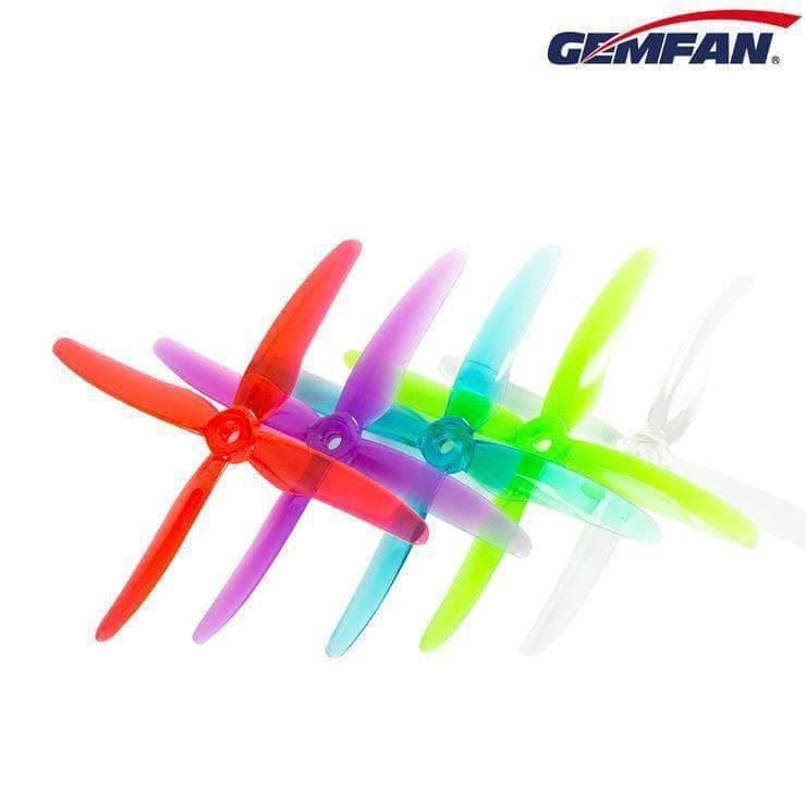 Gemfan Hurricane X 51455 Durable Quad-Blade 5" Prop 4 Pack - Choose Your Color for fpv drones 1