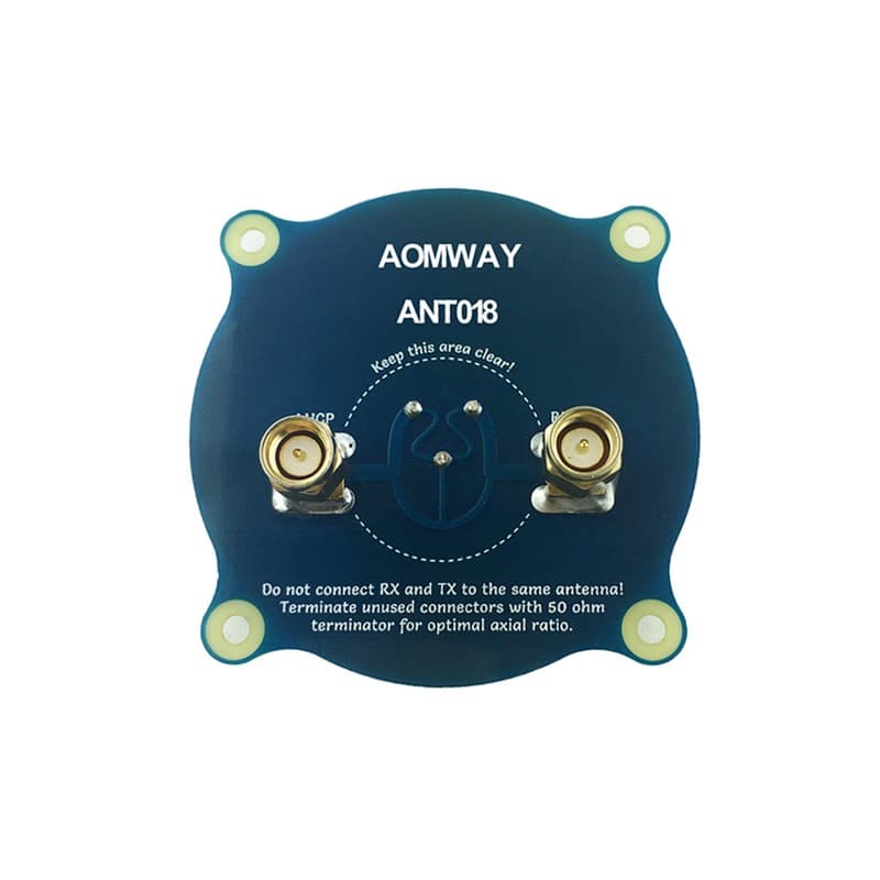 AOMWAY 5.8GHz Triple Feed 8dbi Patch Antenna (LHCP and RHCP in one) for fpv drones 2