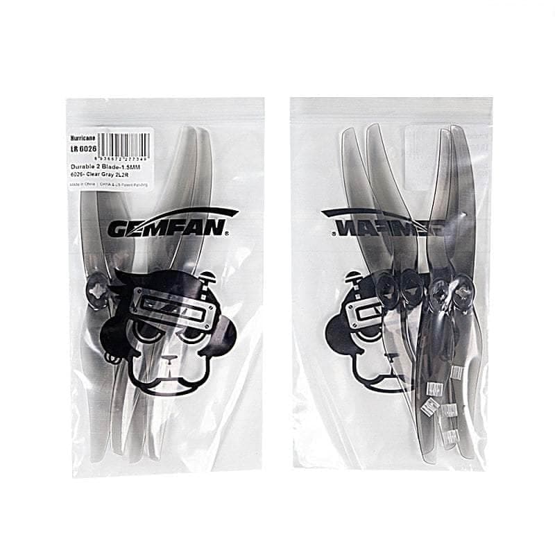 Gemfan Hurricane LR 6026-2 Bi-Blade 6" Prop 4 Pack (5mm) - Choose Your Color for fpv drones 8