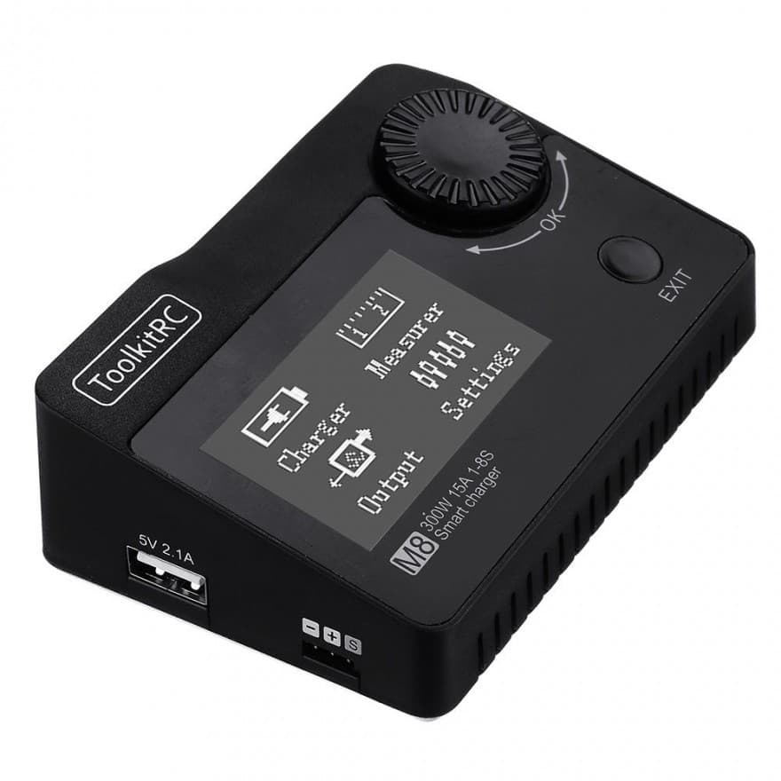 ToolkitRC M8 300W 15A LiPo Battery Charger and Servo Tester (Pick Your Color) for fpv drones 2
