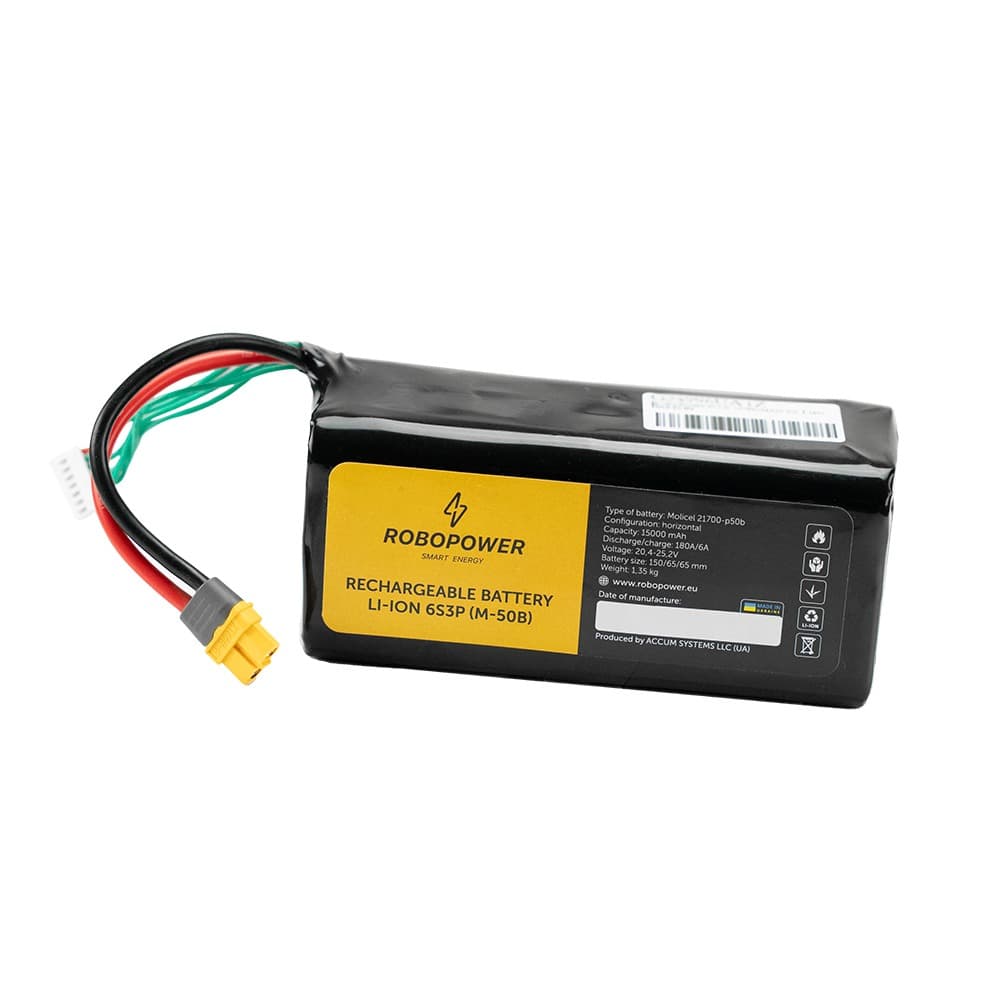 RobopowerUA 15000mah 6S Li-Ion Battery - XT60 - 6.5