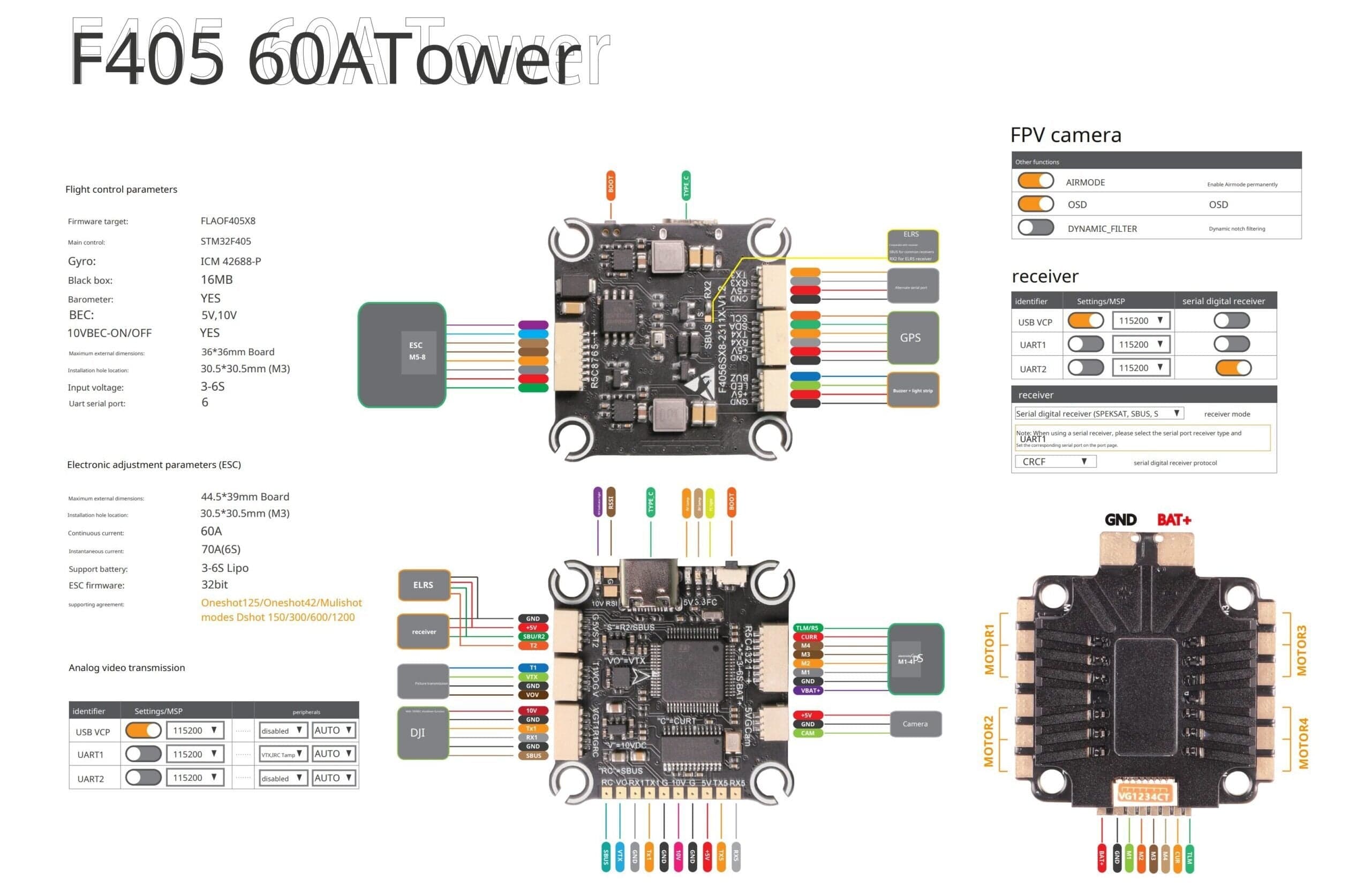 UMT F405 Flight Controller for fpv drones 8