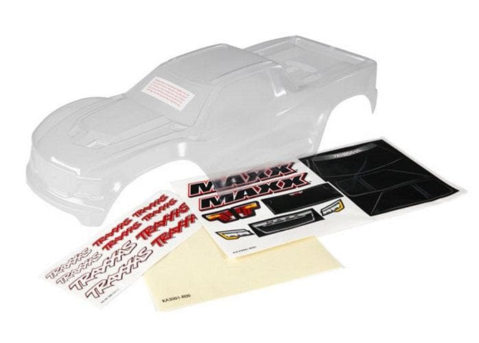 Traxxas 8911 Body Maxx (Clear Untrimmed Requires Painting) /Window Masks for fpv drones