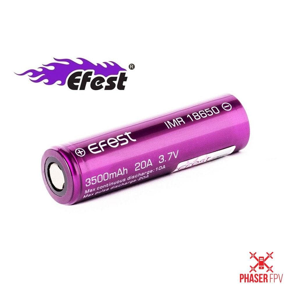Efest IMR 18650 3500mAh 10A/20A Lithium Li-Ion Rechargeable Battery (2pc) [DG] for fpv drones 1
