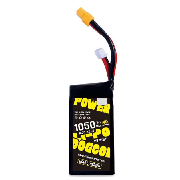 Dogcom UCELL 1050mAh 6S 150C Lipo battery for drones for fpv drones 2
