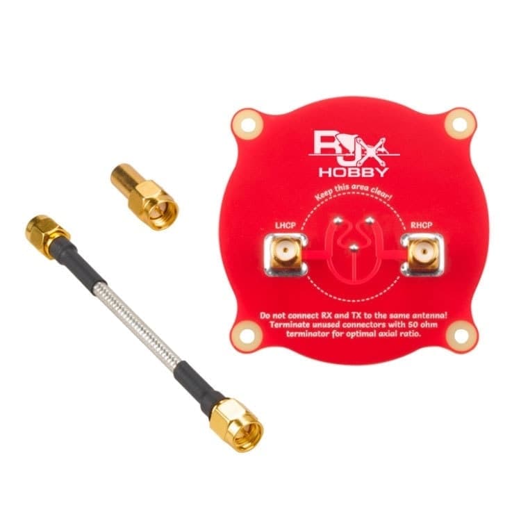Triple Feed Patch Antenna SMA 9.4db (with 50ohm  dummy load) for fpv drones