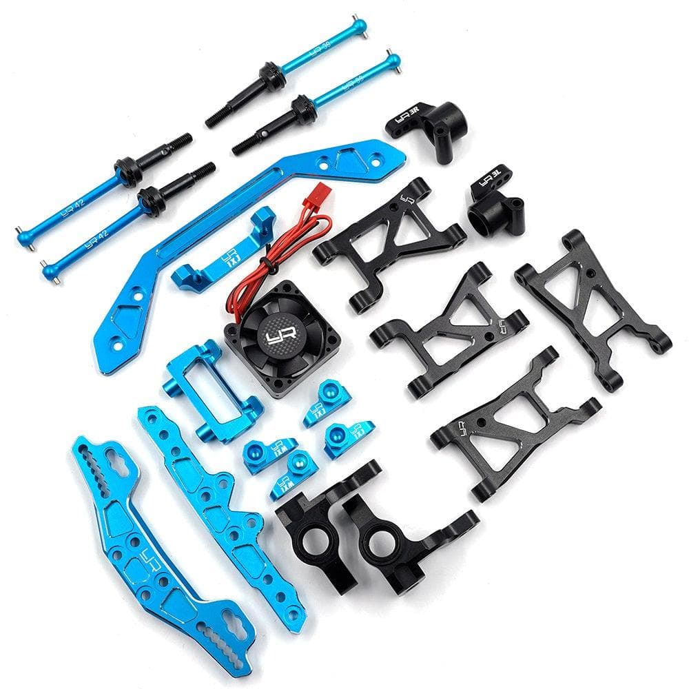 Yeah Racing Aluminum Essential Conversion Kit Blue & Black Tamiya XV-01 for fpv drones