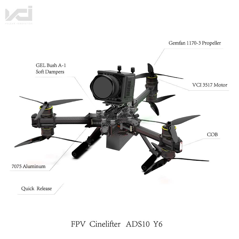 VCI ADS-10 Y6 Cinelifter - KIT for fpv drones 1